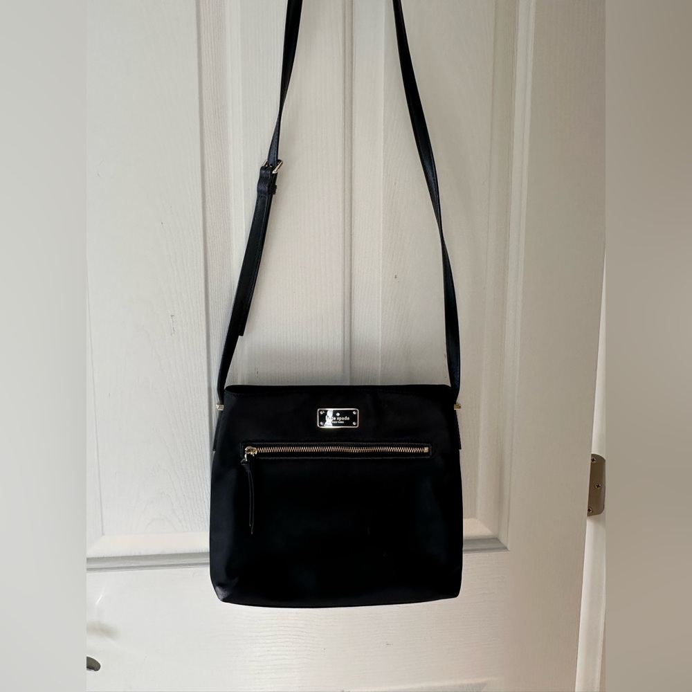 Kate Spade Crossbody Nylon Purse (BLACK)